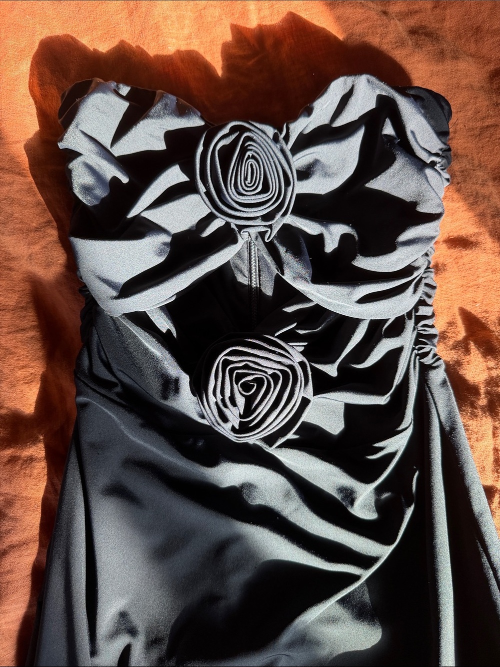Torn by Ronny Kobo Selena Rosette Cutout Dress Black XS